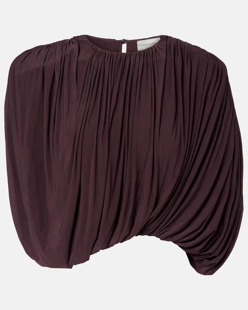 Magda Butrym Top Burgunderrot