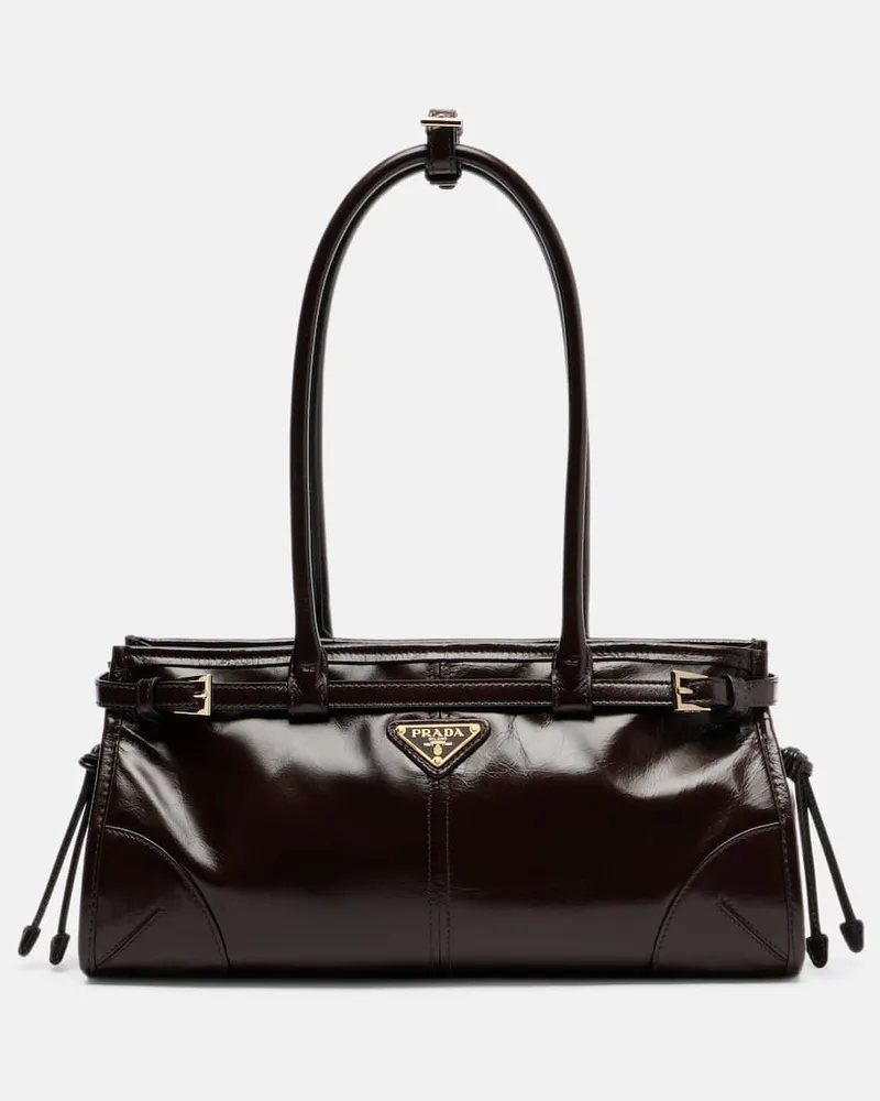 Prada Schultertasche Prada Bonnie Medium aus Leder Braun