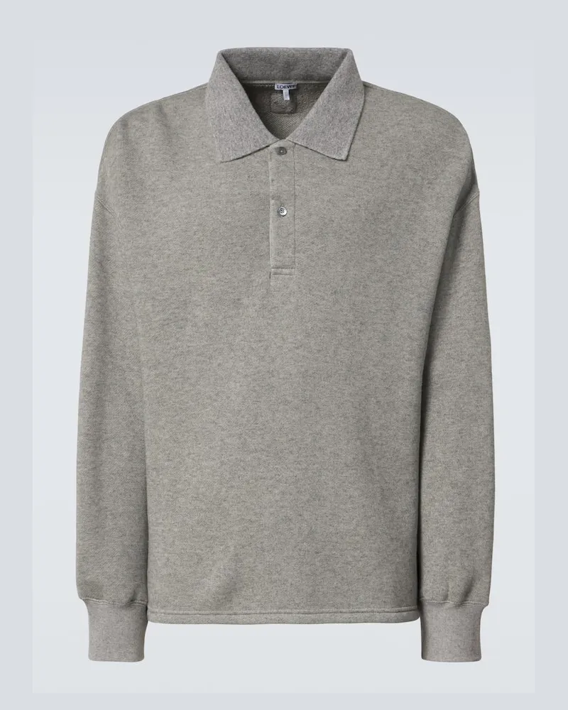 Loewe Polopullover aus Baumwolle und Kaschmir Grau