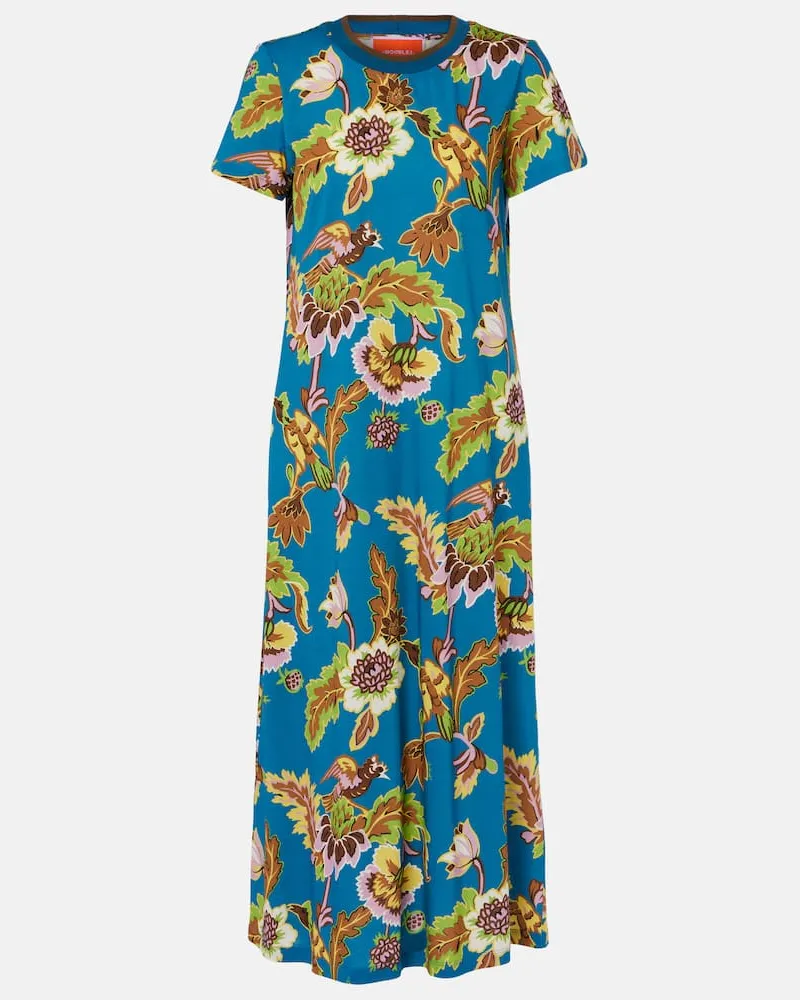 La DoubleJ Bedrucktes Maxikleid Swing aus Baumwolle Multicolor