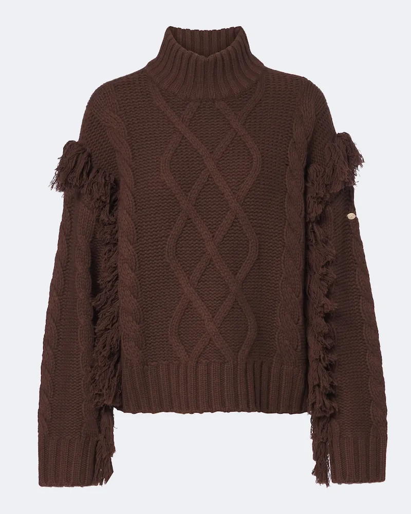 GOLDBERGH Pullover Brit aus Wolle Braun