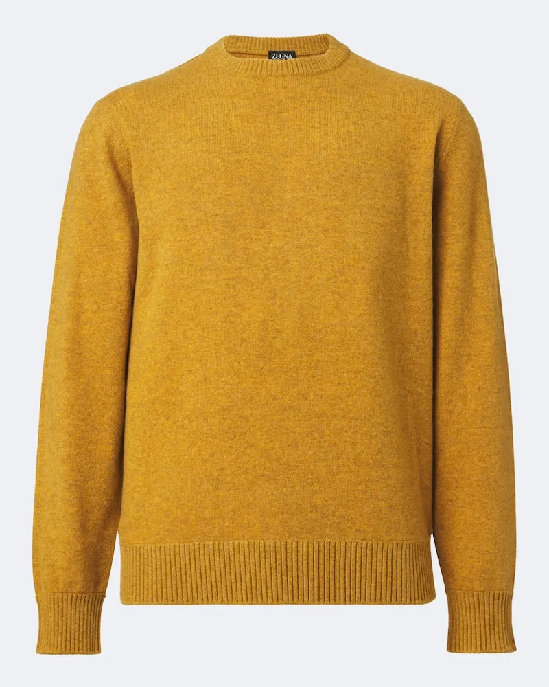 Ermenegildo Zegna Pullover aus Wolle und Kaschmir Gelb