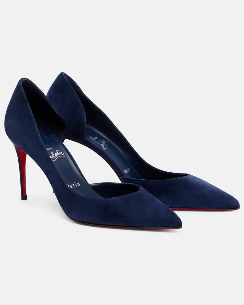 Christian Louboutin Pumps Iriza 85 aus Veloursleder Blau