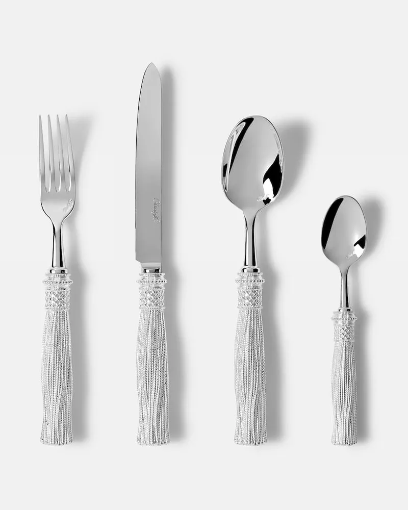 Christofle Besteckset Pompon, 4-teilig Silber