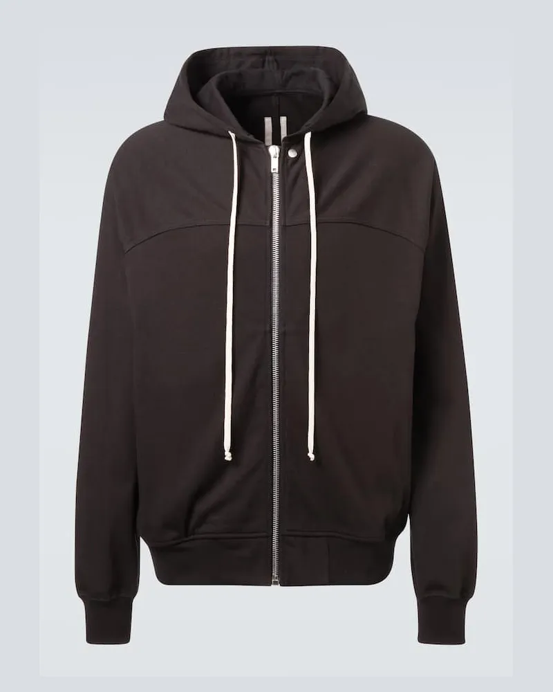 Rick Owens Kapuzenjacke aus Baumwoll-Jersey Schwarz