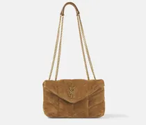 Schultertasche Loulou Toy aus Veloursleder