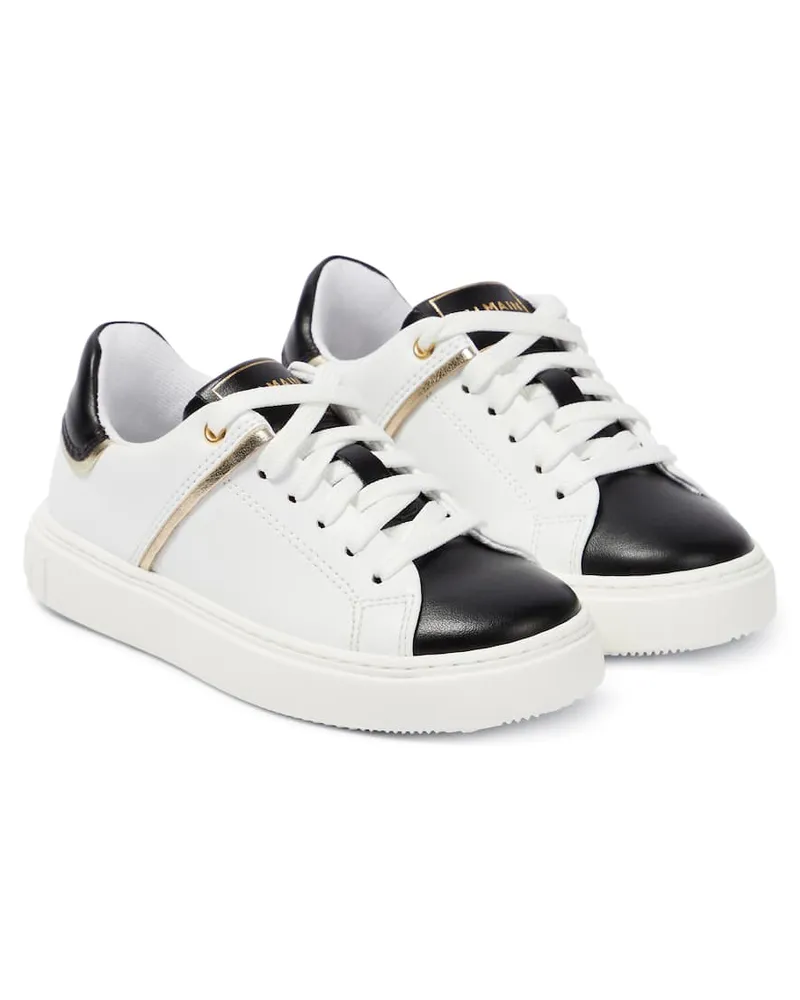 Balmain Sneakers aus Leder Weiß