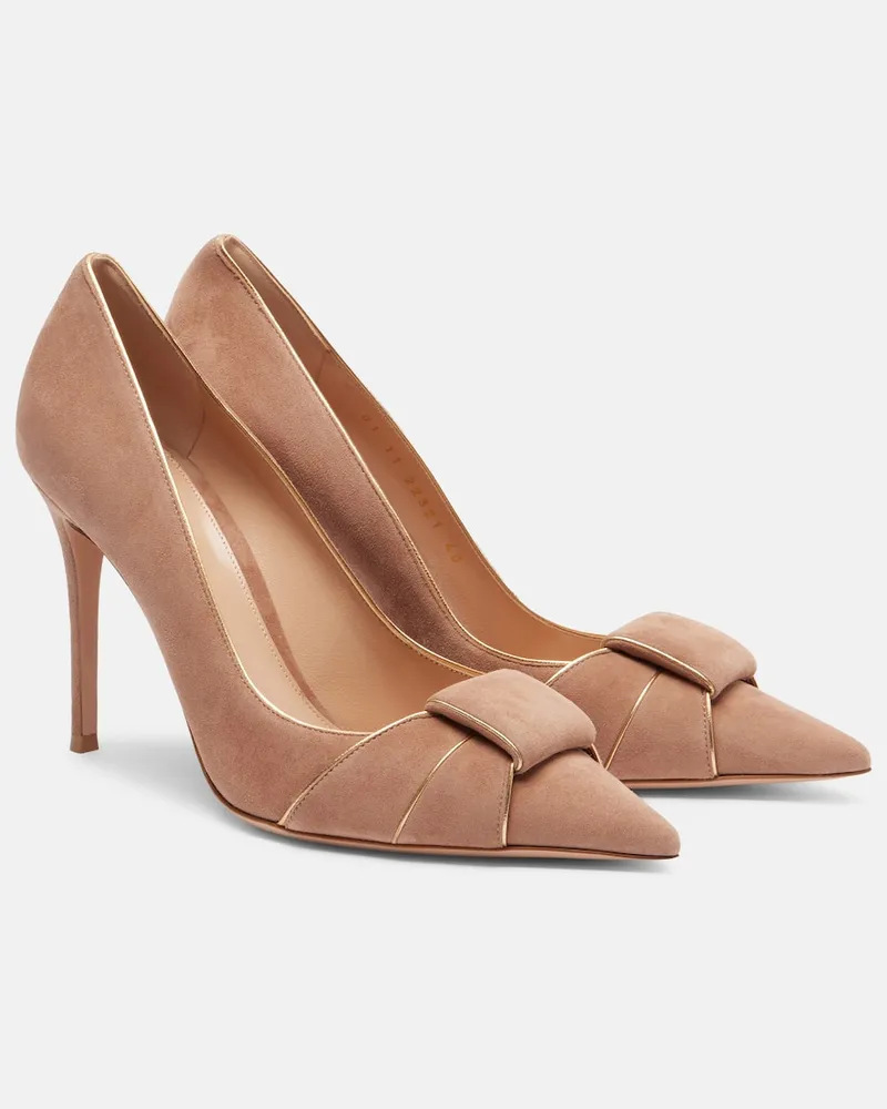 Gianvito Rossi Pumps aus Veloursleder Pink