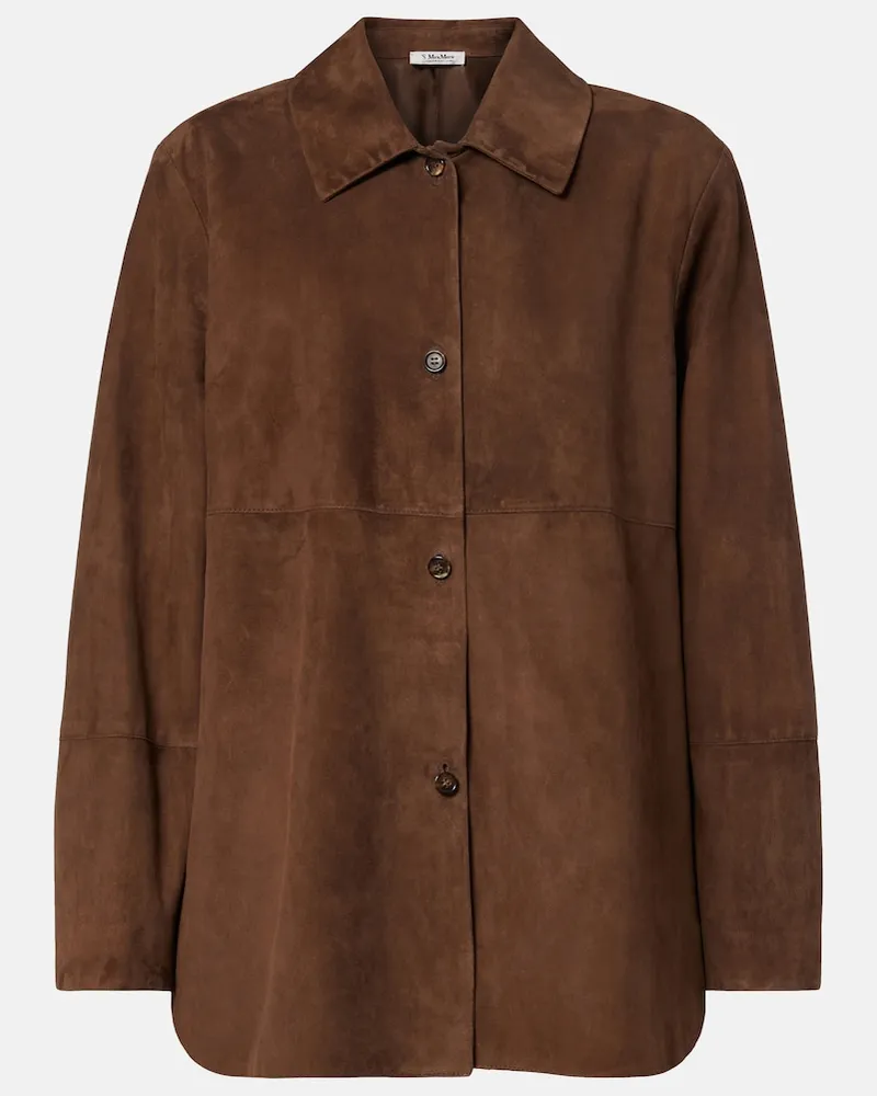 Max Mara Jacke aus Veloursleder Braun