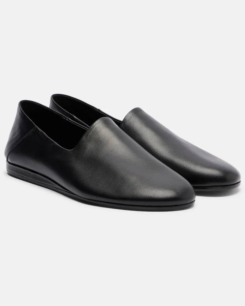 Jacquemus Slip-Ons aus Leder Schwarz