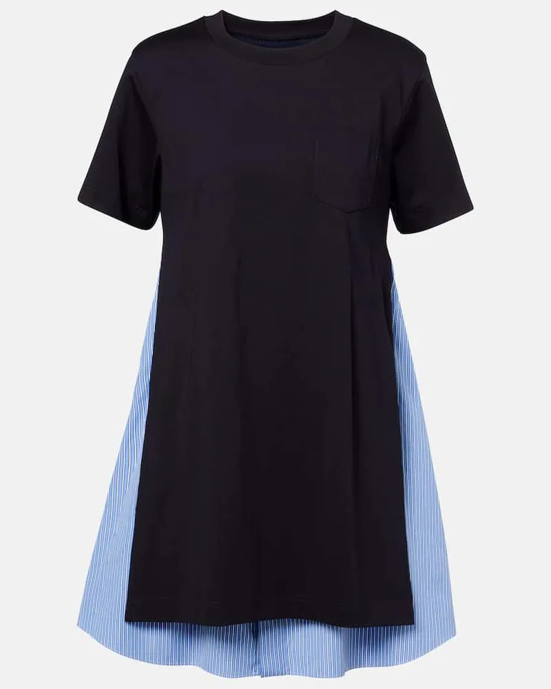 Sacai Minikleid aus Baumwolle Blau