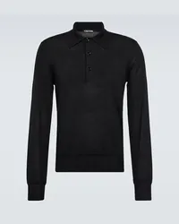 Tom Ford Polopullover aus Kaschmir und Seide Schwarz