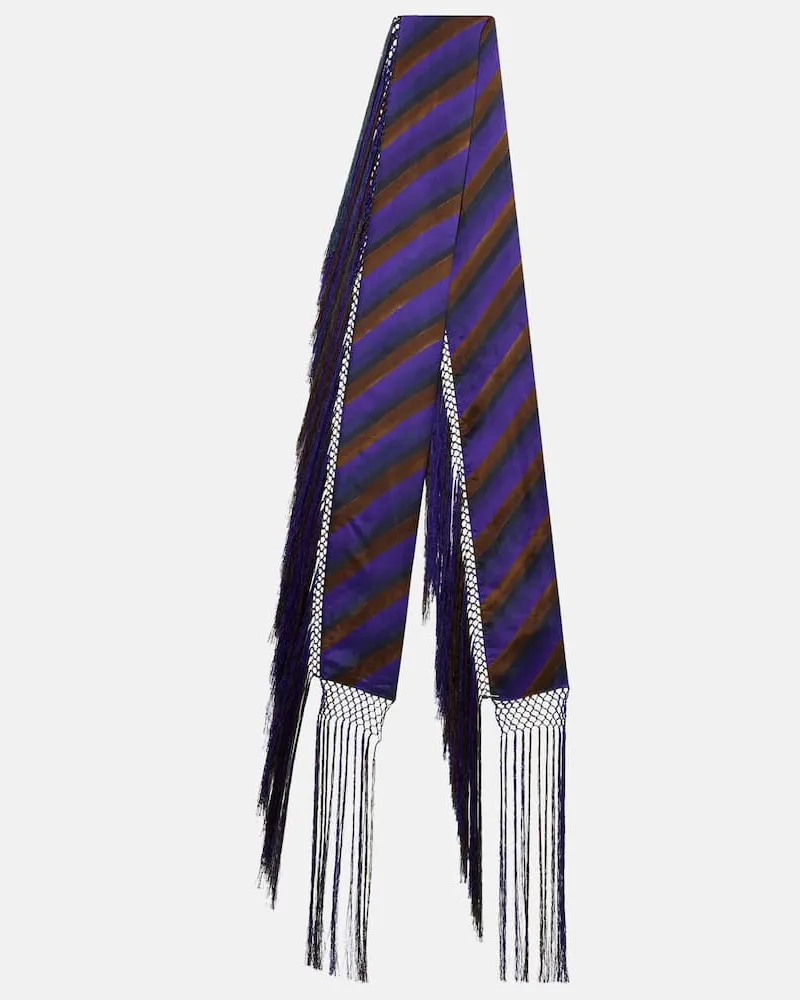 Dries van Noten Bedrucktes Tuch Lila