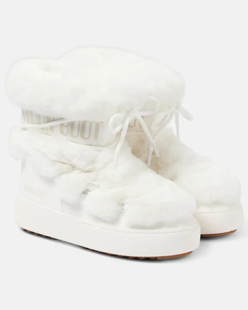Moon Boot Schneestiefel MB Ltrack mit Faux Fur Weiß