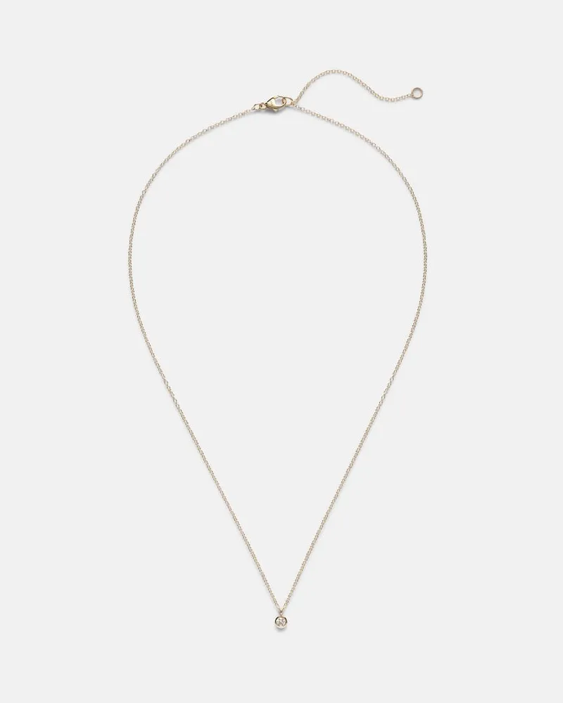 Stone & Strand Halskette Essential aus 14kt Gelbgold mit Diamanten Gold