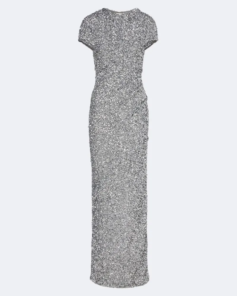Rachel Gilbert Verzierte Robe Zayn Silber