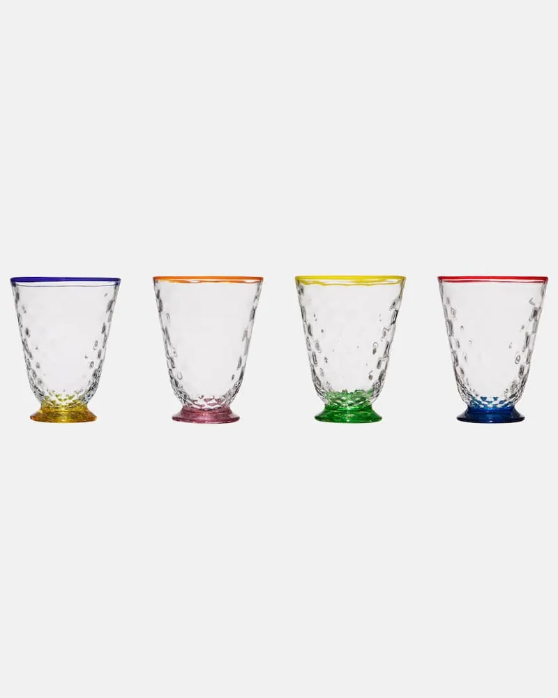 La DoubleJ Set Quilted aus vier Gläsern Multicolor