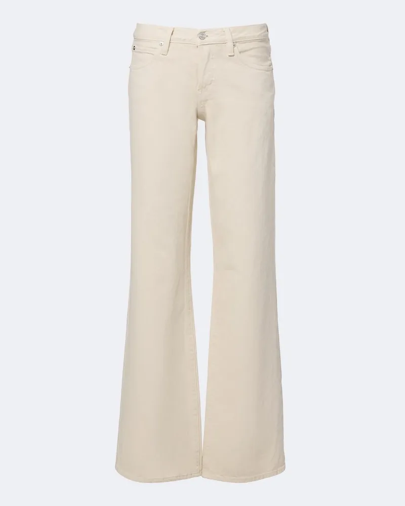 Frame Denim Wide-Leg Jeans Gray Weiß