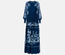 Bedruckte Robe aus Seide