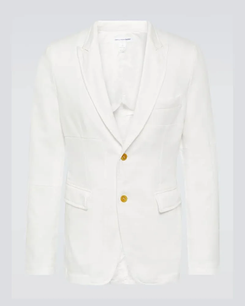 Comme des Garçons Comme des Garçons Shirt Blazer aus Twill Weiß