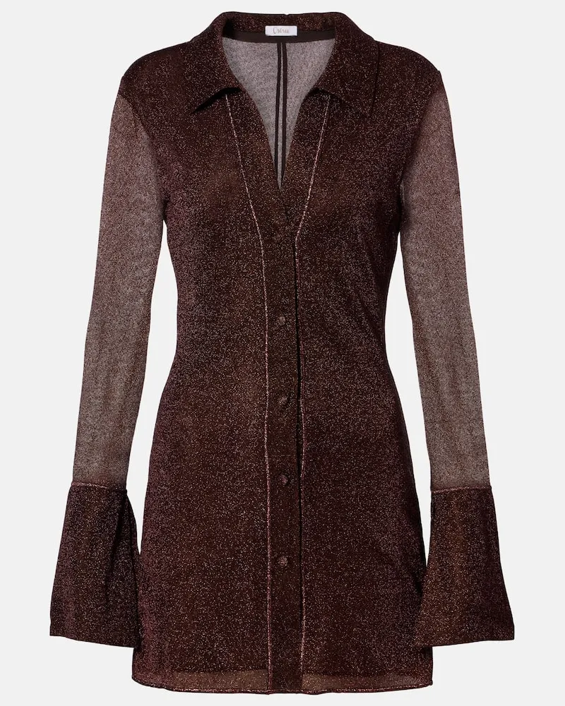 Oséree Oséree Hemdblusenkleid Lumière Braun