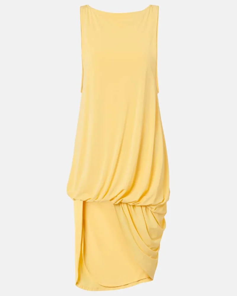 Jacquemus Midikleid Peplo aus Jersey Gelb