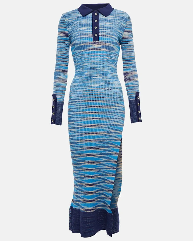 Jacquemus Midikleid La Robe Zucca Blau