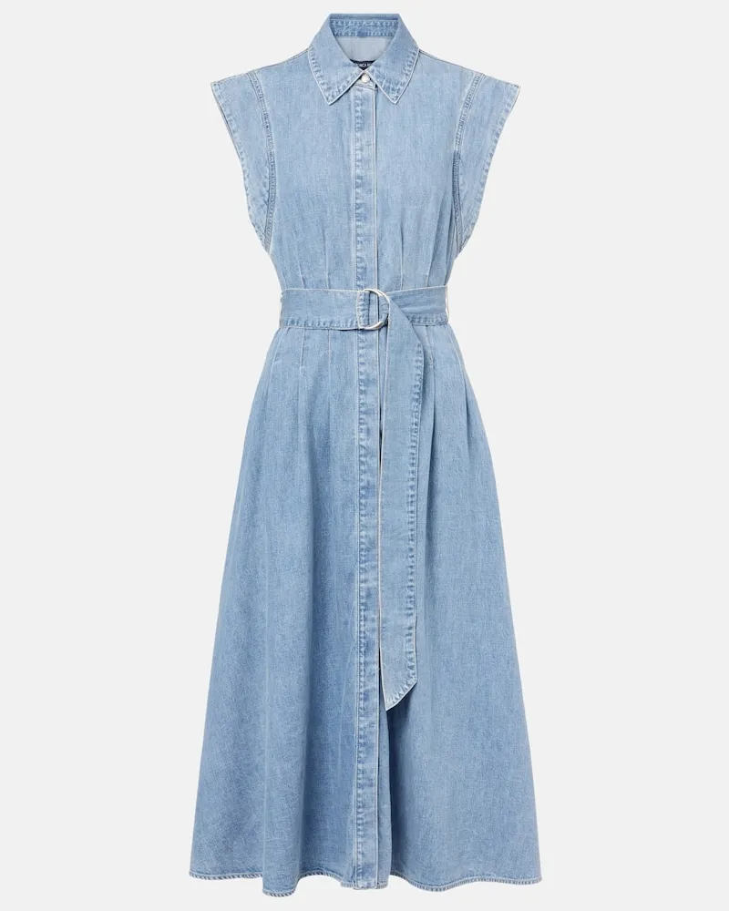 Veronica Beard Midikleid Fuller aus Denim Blau