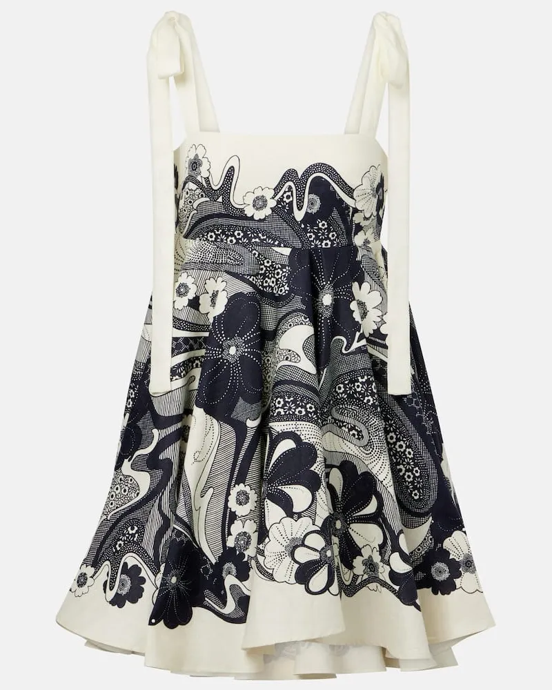 ALEMAIS Alémais Minikleid Mickey aus Leinen Weiß