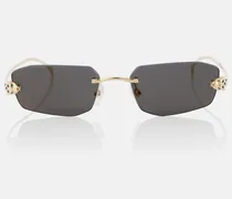 Eckige Sonnenbrille Panthère de Cartier