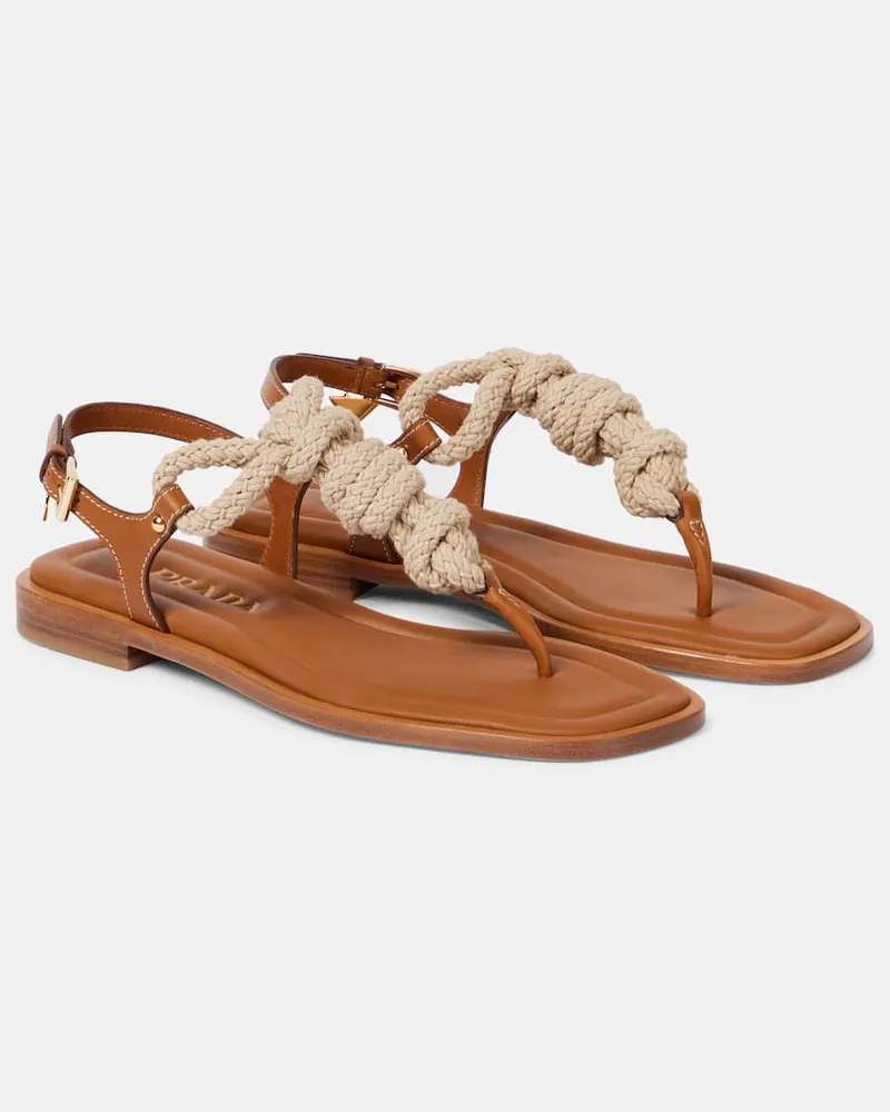 Prada Sandalen aus Leder Braun
