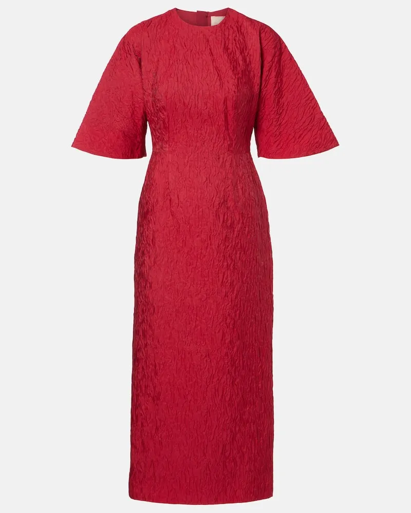 Roksanda Ilincic Midikleid Falah aus Cloqué Rot