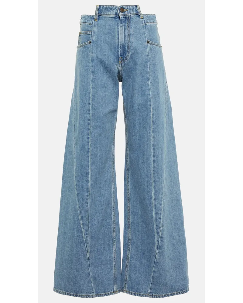 Maison Margiela High-Rise Wide-Leg Jeans Blau