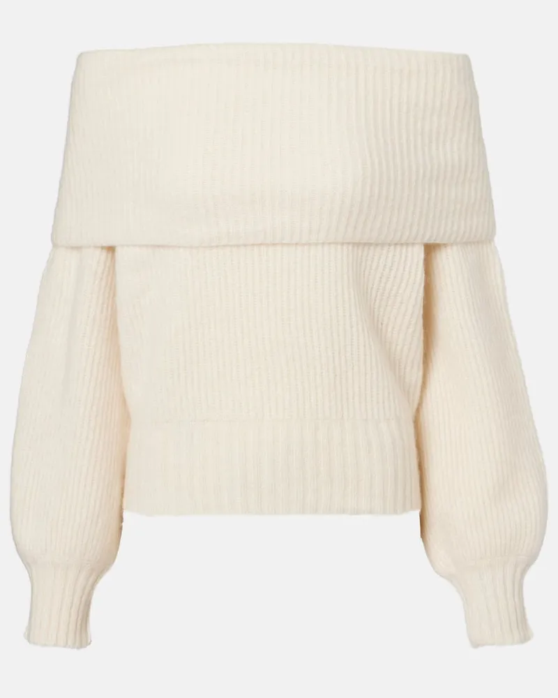 Jardin des Orangers Pullover aus Kaschmir und Seide Weiß