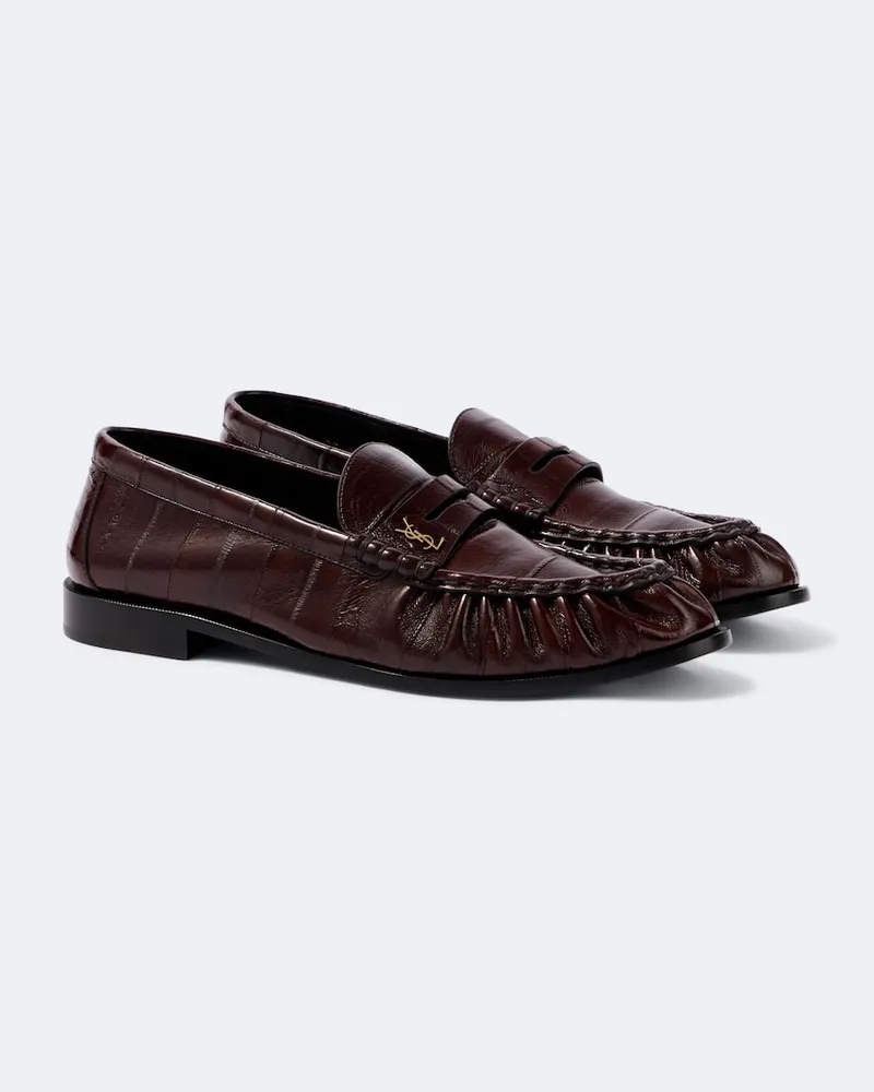 Saint Laurent Loafers Le Loafer aus Aalleder Braun