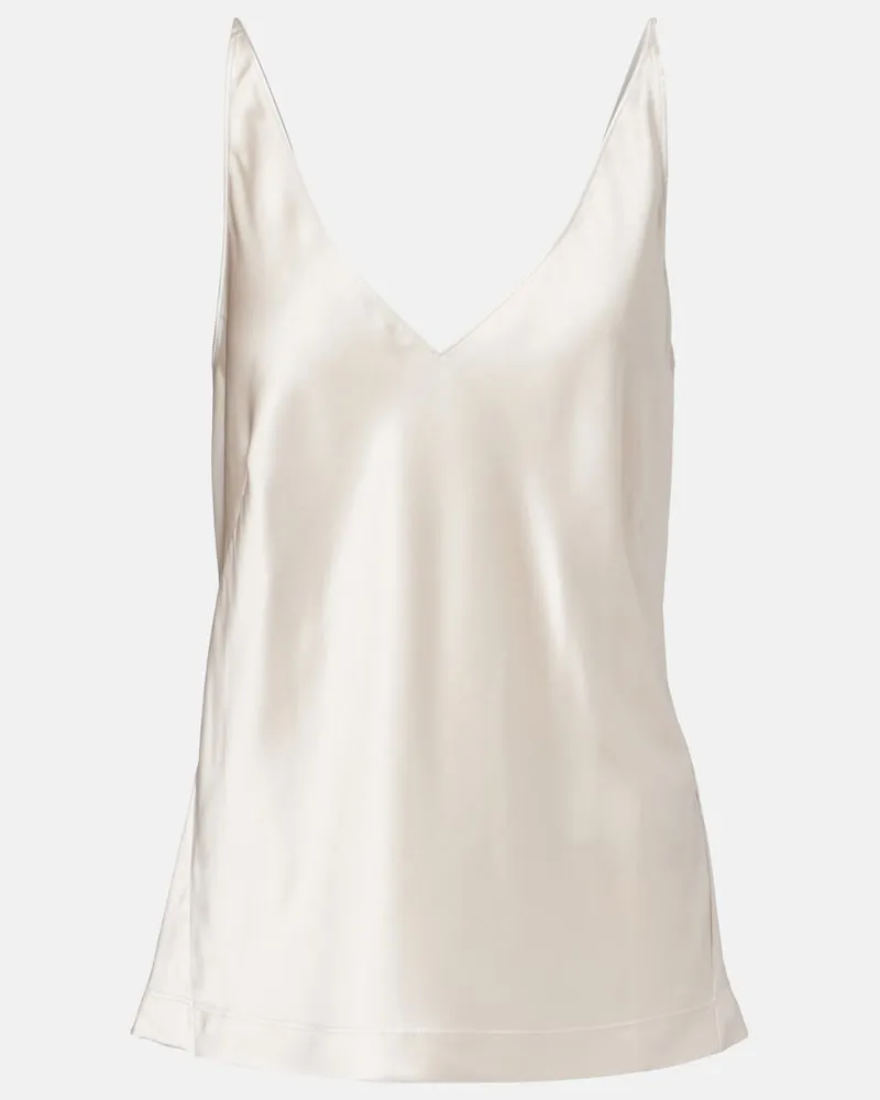 Dorothee Schumacher Top Sense Of Shine aus Satin Weiß