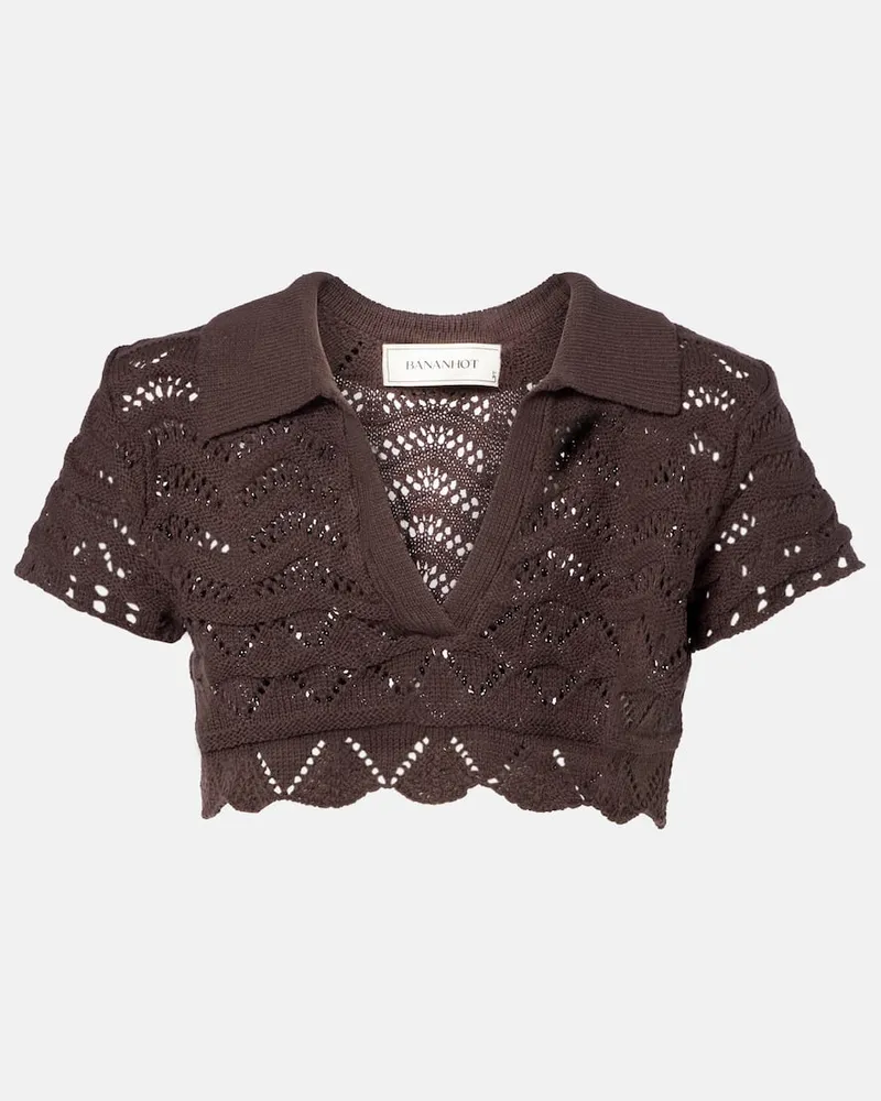 BANANHOT Cropped-Top Coco aus einem Baumwollgemisch Braun