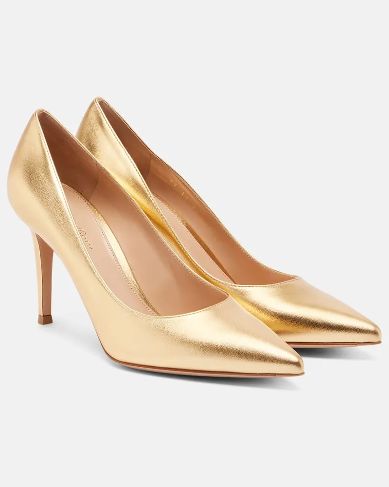 Gianvito Rossi Pumps Gianvito 85 aus Leder Gold