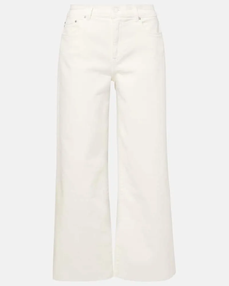 Adriano Goldschmied High-Rise Wide-Leg Jeans Saige Weiß