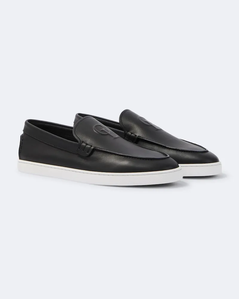 Christian Louboutin Slip-ons Neoclboat aus Leder Schwarz