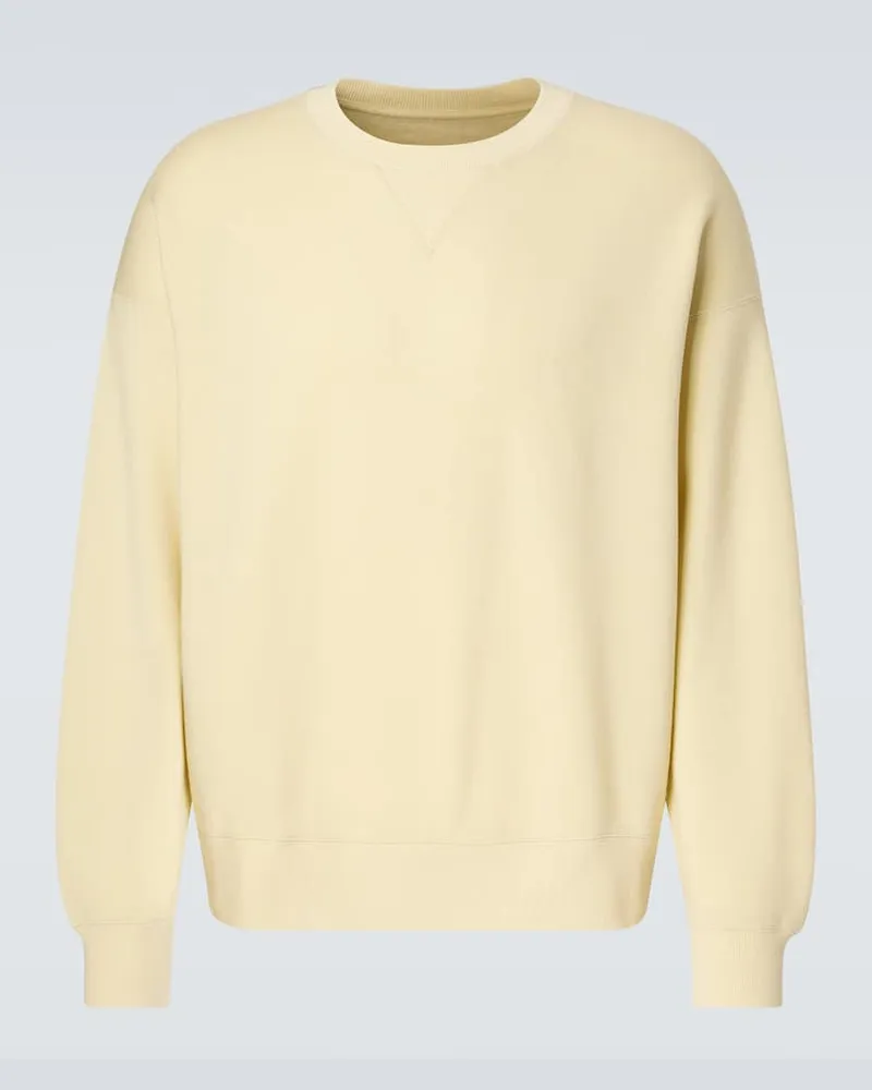 Visvim Sweatshirt Jumbo aus Wolle und Baumwolle Gelb