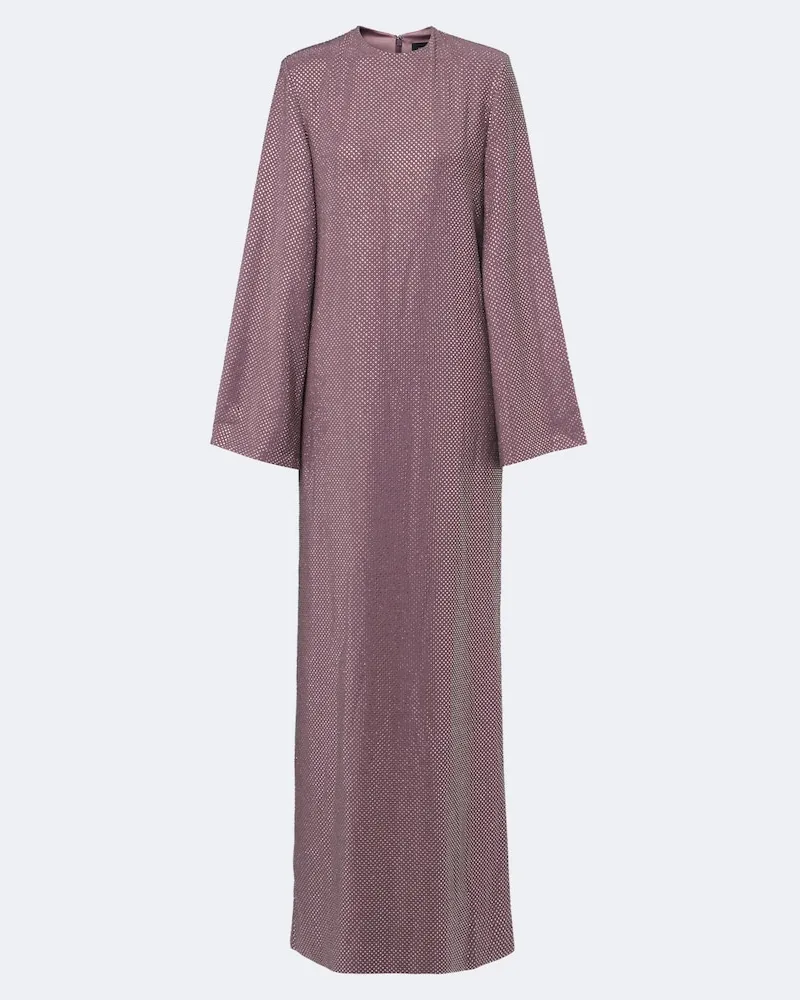 Solace London Verzierte Robe Delano aus Crêpe Violett