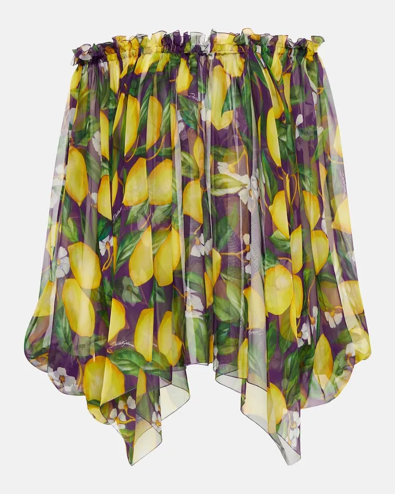 Dolce & Gabbana Top aus Seidenchiffon Multicolor