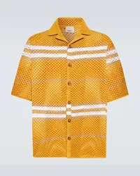 Burberry Hemd Icon Stripe aus Strick Orange