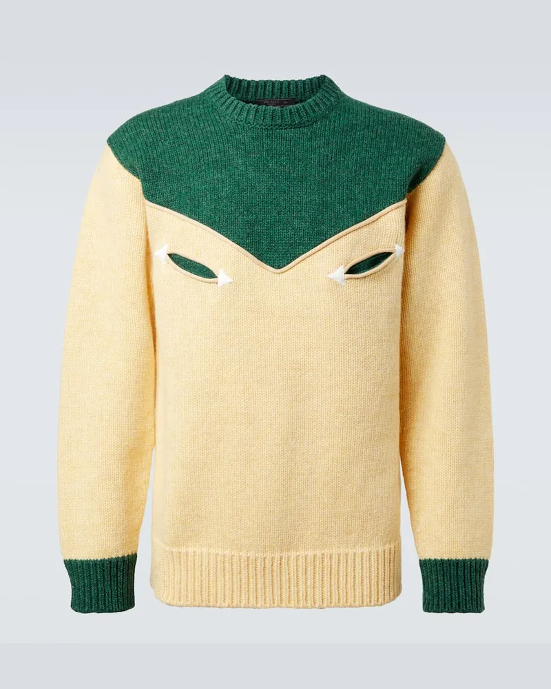 Prada Pullover aus Schurwolle Gelb