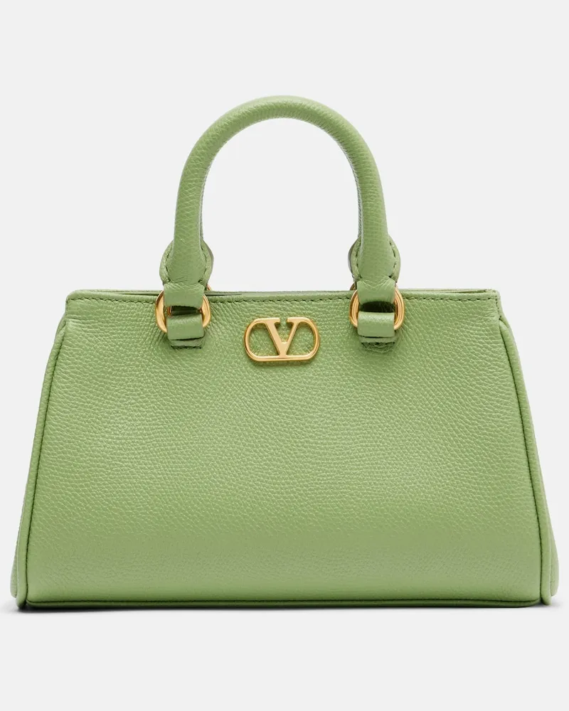 Valentino Garavani Henkeltasche VLogo Mini aus Leder Grün