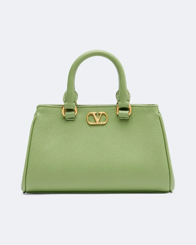 Valentino Garavani Henkeltasche VLogo Mini aus Leder Grün
