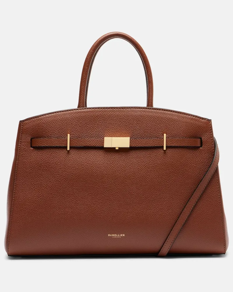 DeMELLIER Tote Bag Hudson Medium aus Leder Braun