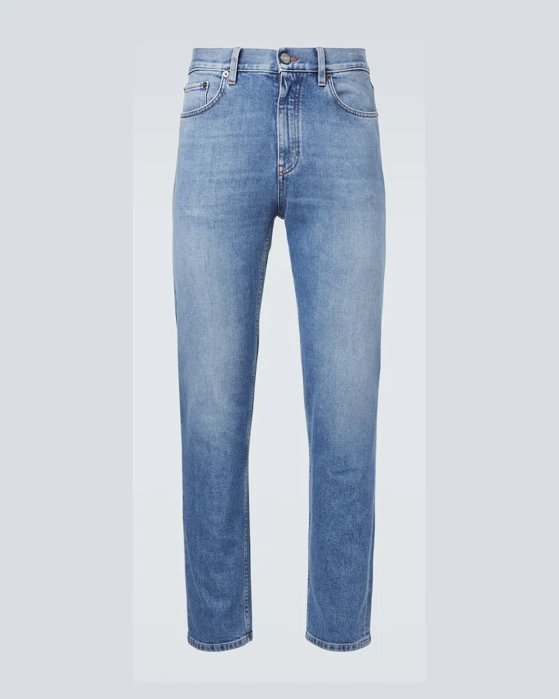 Ermenegildo Zegna High-Rise Straight Jeans Blau