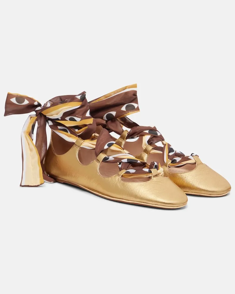 FARM Rio Ballerinas aus Leder Gold